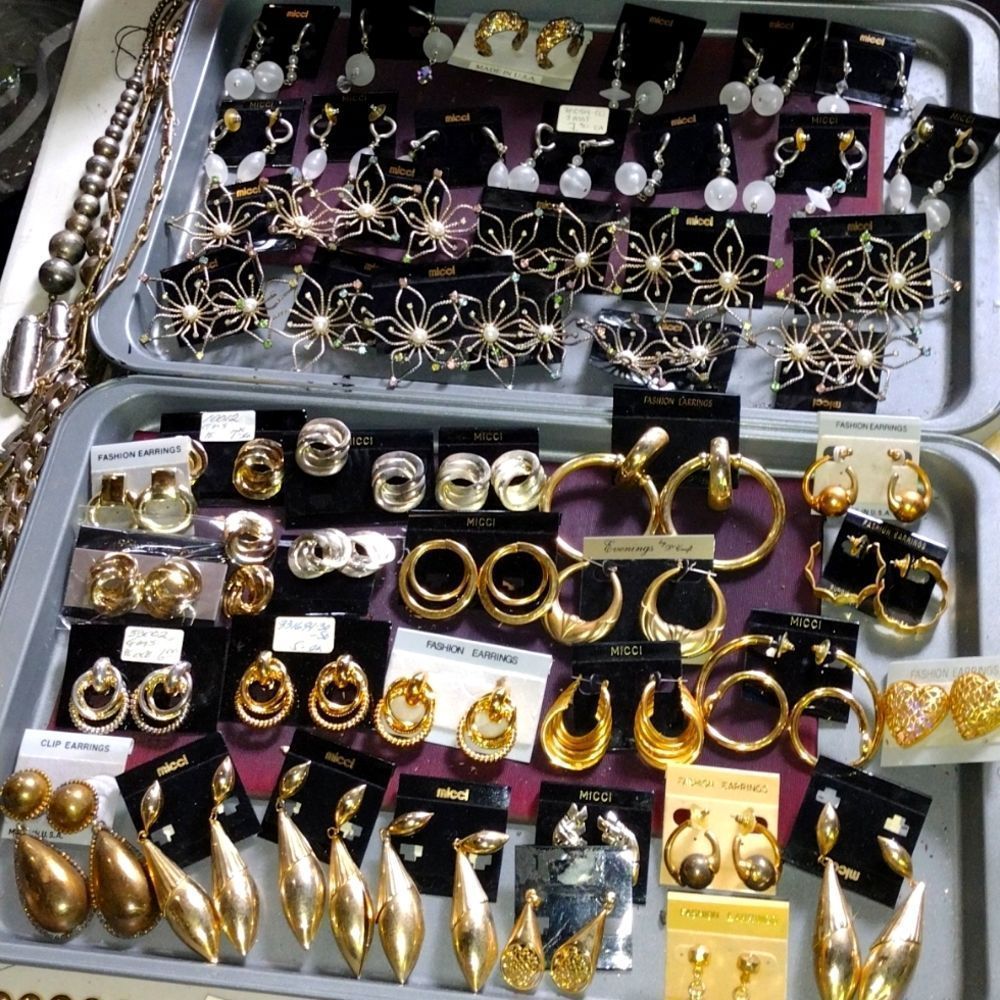 mixture of clip-on and pierced ears earrings different styles all brand new